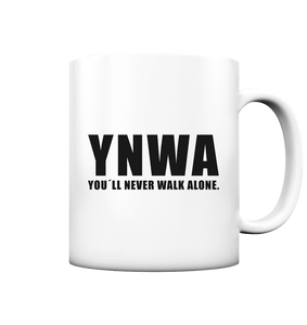 N.O.S.W. BLOCK Fanblock Kaffeetasse "YNWA" 330 ml Tasse weiß matt