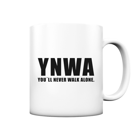 N.O.S.W. BLOCK Fanblock Kaffeetasse "YNWA" 330 ml Tasse weiß matt