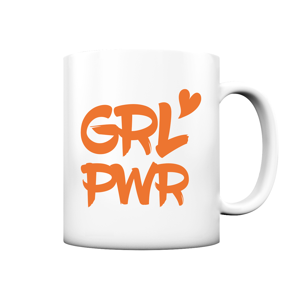 N.O.S.W. BLOCK Kaffeetasse "GRL PWR" 330 ml Tasse weiß matt