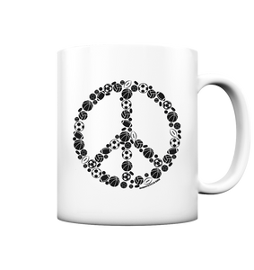 N.O.S.W. BLOCK Kaffeetasse "SPORTS FOR PEACE" 330 ml Tasse weiß matt