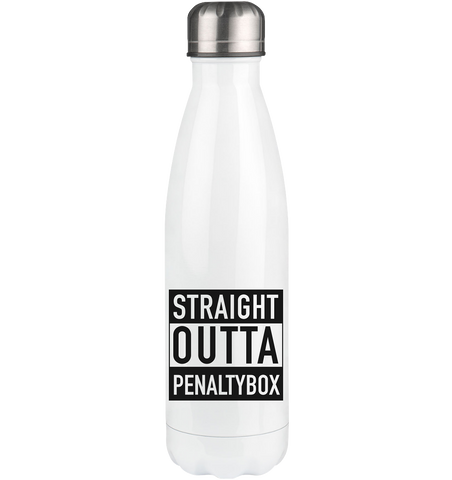 N.O.S.W. BLOCK Trinkflasche Edelstahl "STRAIGHT OUTTA PENALTYBOX" Thermoflasche 500ml
