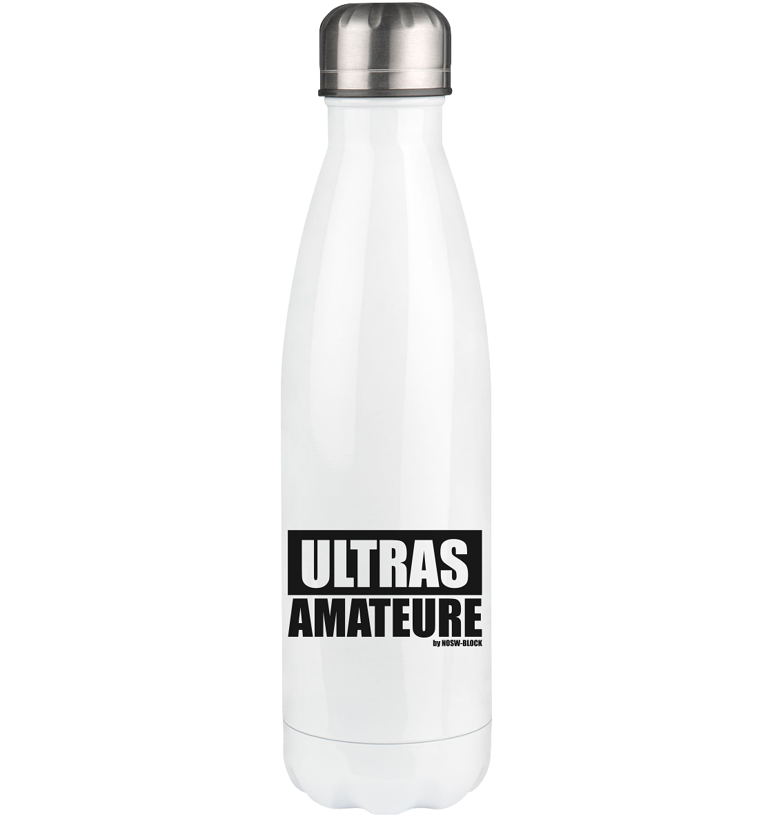 N.O.S.W. BLOCK Trinkflasche Edelstahl "ULTRAS AMATEURE" Thermoflasche 500ml