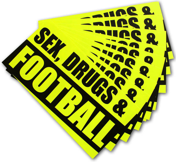N.O.S.W. BLOCK Sticker „SEX, DRUGS & FOOTBALL“ – 25 Stück