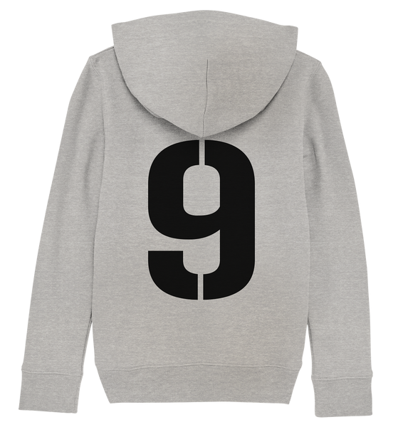 BLOCK.FC Fanblock Hoodie "STADIONKIND" Kids UNISEX Organic Kapuzenpullover heather grau