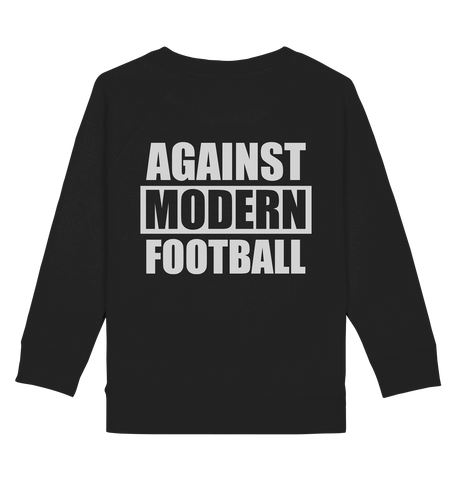 N.O.S.W. BLOCK Fanblock Sweater "AGAINST MODERN FOOTBALL" Kids UNISEX Organic Sweatshirt schwarz