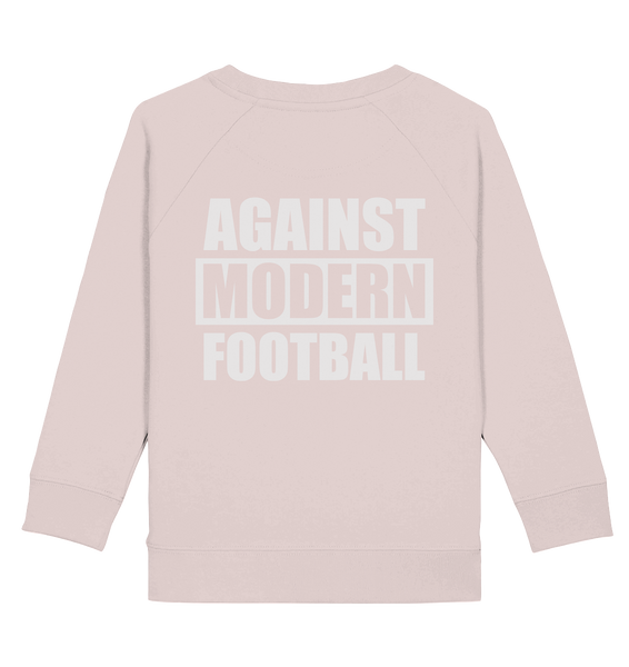 N.O.S.W. BLOCK Fanblock Sweater "AGAINST MODERN FOOTBALL" Kids UNISEX Organic Sweatshirt candy pink