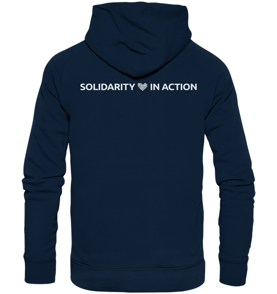 Europe Cares Hoodie UNISEX Organic Kapuzenpullover navy 