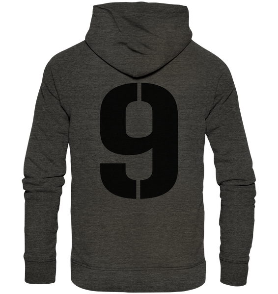 BLOCK.FC Fanblock Hoodie "STADIONKIND" Männer Organic Fashion Kapuzenpullover dark heather grau