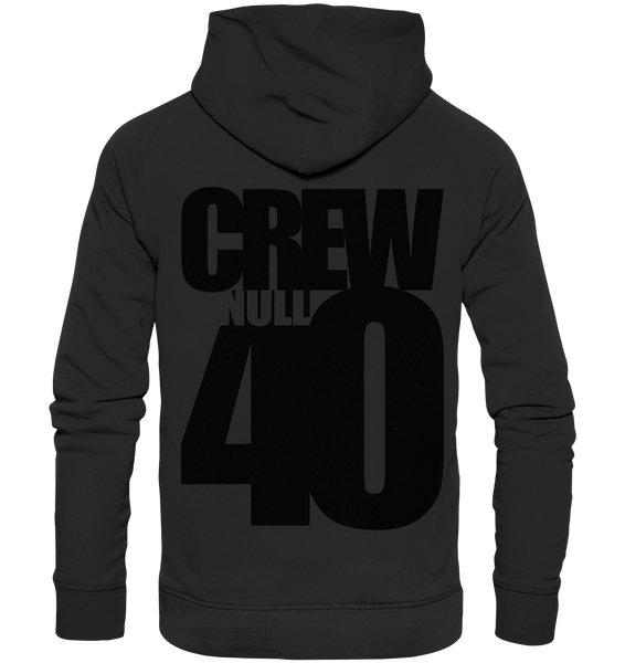 N.O.S.W. BLOCK Hoodie "CREW NULL40" Männer Organic Fashion Kapuzenpullover schwarz