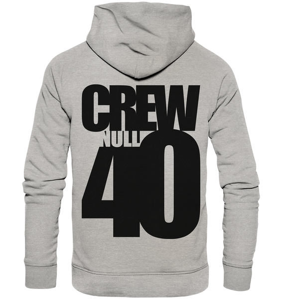 N.O.S.W. BLOCK Hoodie "CREW NULL40" Männer Organic Fashion Kapuzenpullover heather grau