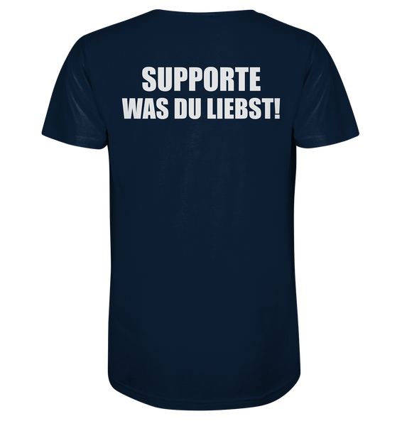 N.O.S.W. BLOCK Shirt "N.O.S.W. ICON / SUPPORTE WAS DU LIEBST!" Männer Organic T-Shirt navy