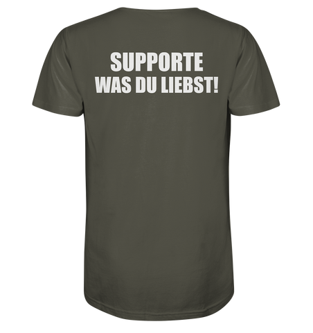 N.O.S.W. BLOCK Shirt "N.O.S.W. ICON / SUPPORTE WAS DU LIEBST!" Männer Organic T-Shirt khaki