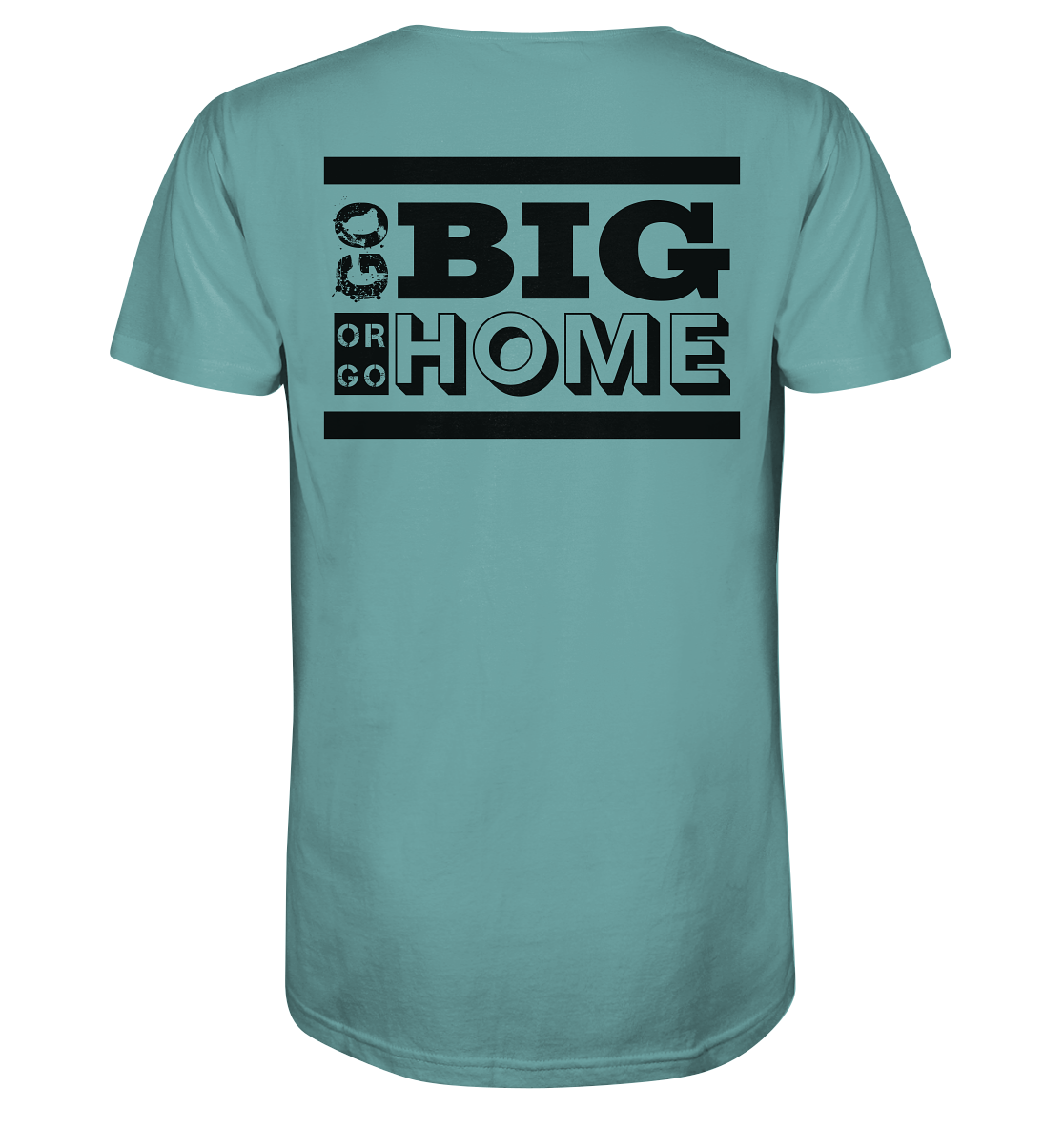 N.O.S.W. BLOCK Teamsport Shirt "GO BIG OR GO HOME" Männer Organic T-Shirt citadel blue