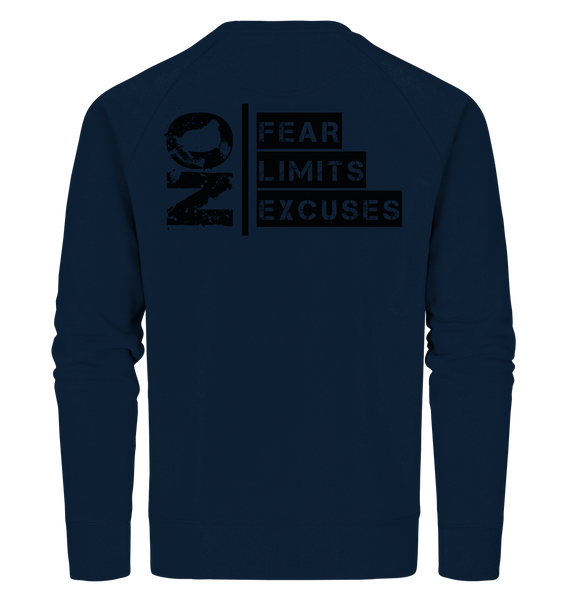 N.O.S.W. BLOCK Ultras Sweater "ULTRAS FOR REAL" beidseitig bedrucktes Männer Organic Sweatshirt navy