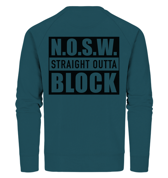 N.O.S.W. BLOCK Hoodie "CASUAL BLOCKWEAR" beidseitig bedruckter Männer Organic Sweatshirt stargazer