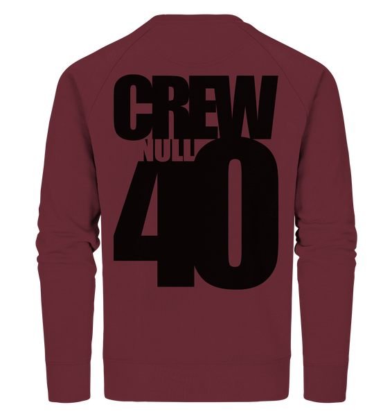 N.O.S.W. BLOCK Sweater "CREW NULL40" Männer Organic Sweatshirt weinrot