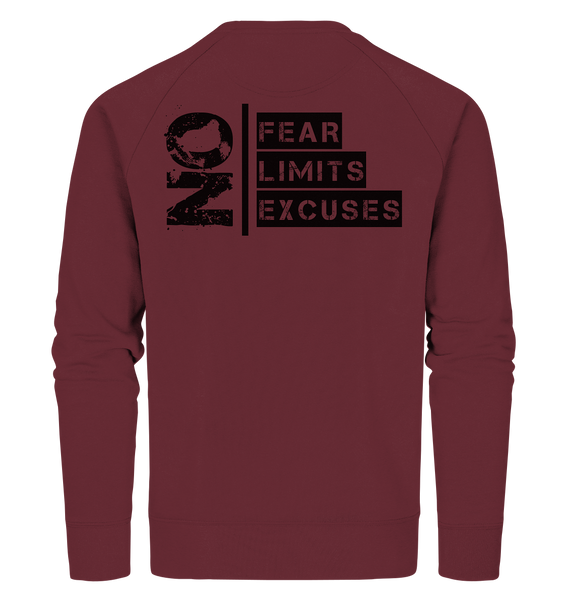 N.O.S.W. BLOCK Ultras Sweater "ULTRAS FOR REAL" beidseitig bedrucktes Männer Organic Sweatshirt (85% Bio-Baumwolle, 15 % recyceltes Polyester) - N.O.S.W. BLOCK