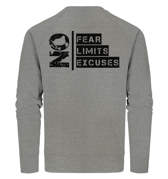 Ultras Sweater "ULTRAS FOR REAL" beidseitig bedrucktes Männer Organic Sweatshirt mid heather grau