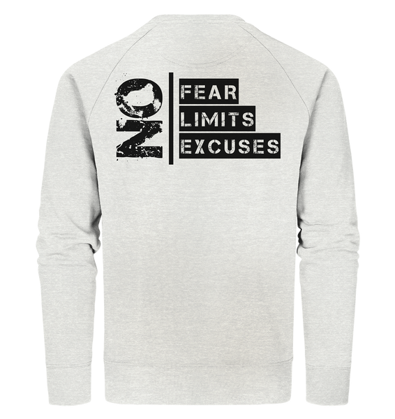 Ultras Sweater "ULTRAS FOR REAL" beidseitig bedrucktes Männer Organic Sweatshirt creme heather grau