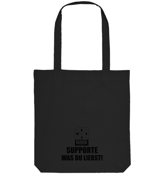 N.O.S.W. BLOCK Ultras Tote-Bag "ULTRA YOUTH GERMANY" Organic Baumwolltasche schwarz