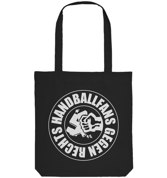 Gegen Rechts Tote-Bag "HANDBALLFANS GEGEN RECHTS" Organic Baumwolltasche schwarz