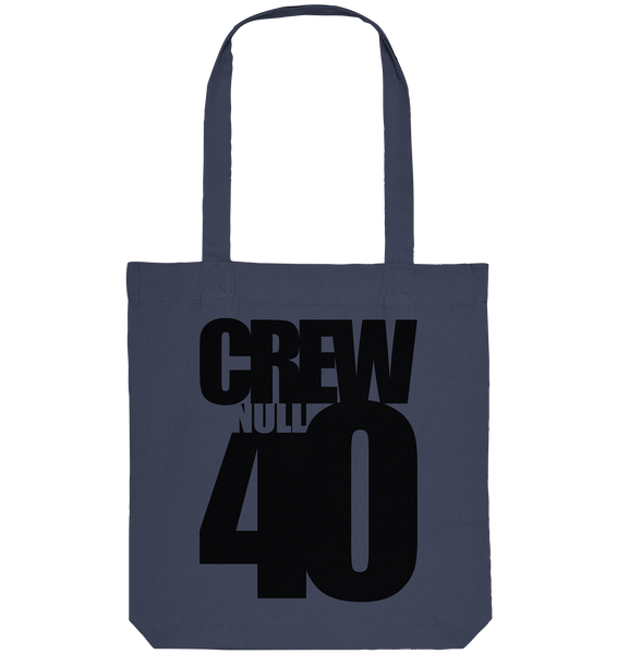 N.O.S.W. BLOCK Tote-Bag "CREW NULL04" beidseitig bedruckte Organic Baumwolltasche midnight blue