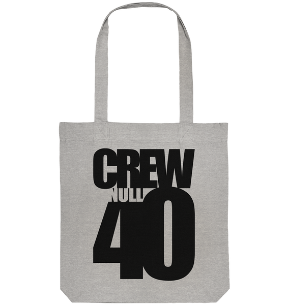 N.O.S.W. BLOCK Tote-Bag "CREW NULL04" beidseitig bedruckte Organic Baumwolltasche heather grau