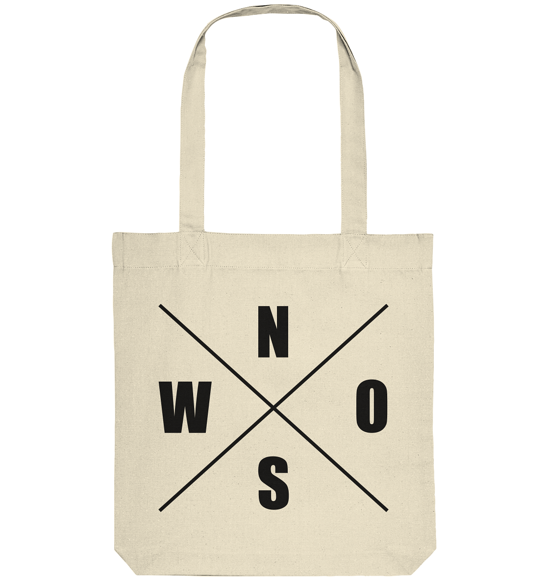 N.O.S.W. BLOCK Fanblock Tote-Bag "GO BIG OR GO HOME" Organic Baumwolltasche natural