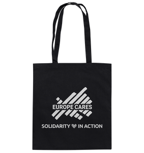 Europe Cares "SOLIDARITY IN ACTION" Baumwolltasche schwarz