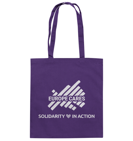 Europe Cares "SOLIDARITY IN ACTION" Baumwolltasche lila