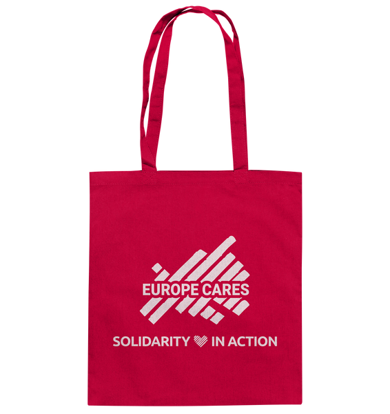 Europe Cares "SOLIDARITY IN ACTION" Baumwolltasche rot