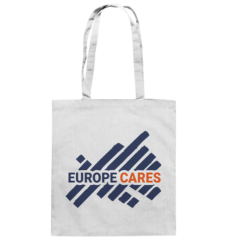 Europe Cares Logo Baumwolltasche heather grau
