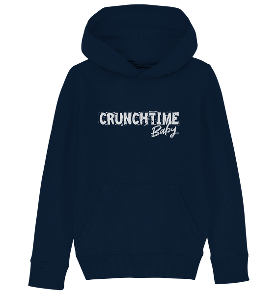 N.O.S.W. BLOCk Fanblock Hoodie "CRUNCHTIME Baby" Kids UNISEX Organic Kapuzenpullover navy