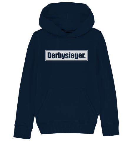 N.O.S.W. BLOCK Hoodie "Derbysieger." Kids UNISEX Organic Kapuzenpullover navy