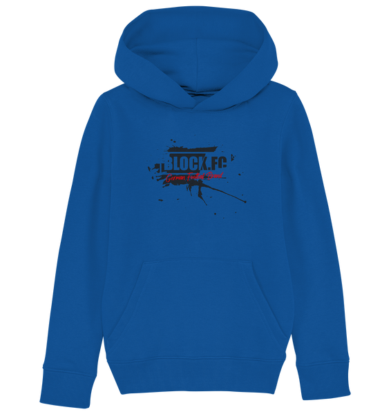 BLOCK.FC Hoodie "GERMAN FOOTBALL BRAND" Kids UNISEX Organic Kapuzenpullover blau