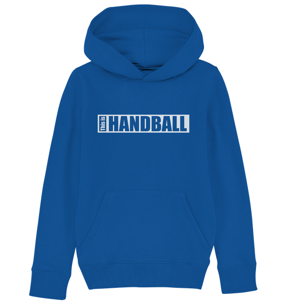 N.O.S.W. BLOCK Teamsport Hoodie "THIS IS HANDBALL" Kids Organic Kapuzenpullover blau