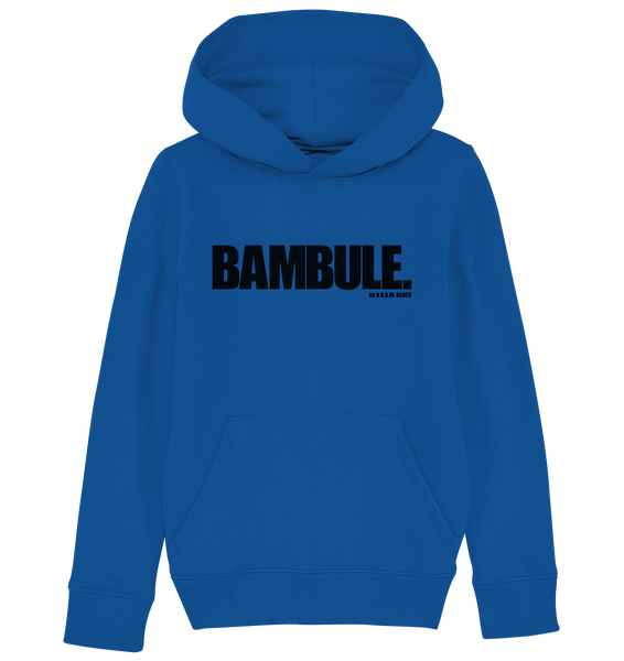 N.O.S.W. BLOCK Fanblock Hoodie "BAMBULE." Organic Kapuzenpullover blau