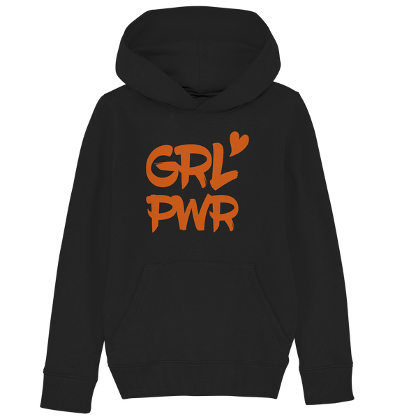 N.O.S.W. BLOCK Kids Hoodie "GRL PWR" Organic Kapuzenpullover schwarz