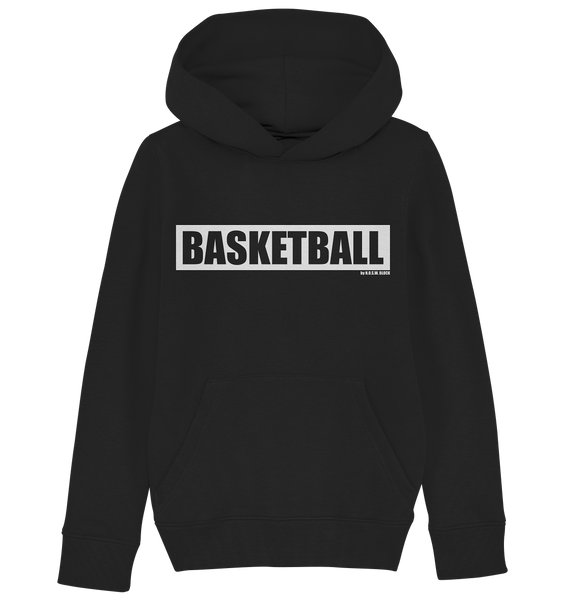 N.O.S.W. BLOCK Teamsport Hoodie "BASKETBALL" Kids UNISEX Organic Kapuzenpullover schwarz