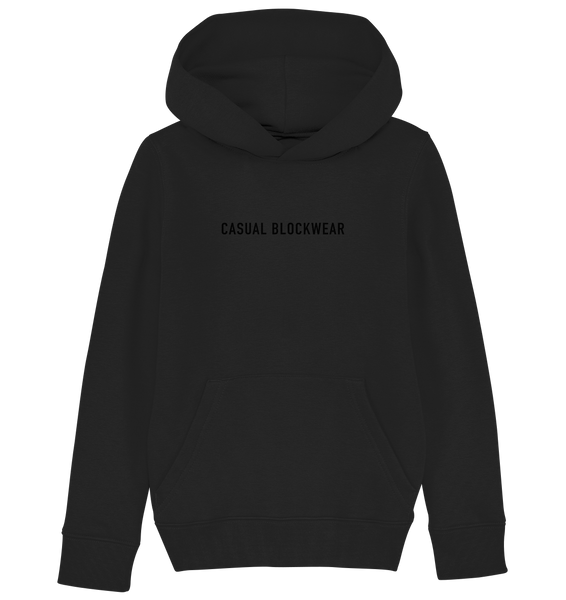 N.O.S.W. BLOCK Hoodie "CASUAL BLOCKWEAR" Kids UNISEX Organic Kapuzenpullover schwarz
