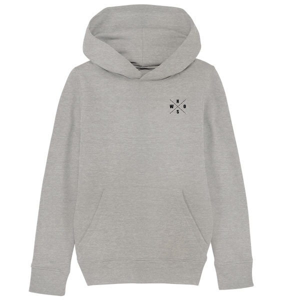 N.O.S.W. BLOCK Fanblock Hoodie "STRAIGHT OUTTA FANBLOCK" Kids UNISEX Organic Kapuzenpullover heather grey