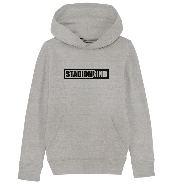 BLOCK.FC Fanblock Hoodie "STADIONKIND" Kids UNISEX Organic Kapuzenpullover heather grau