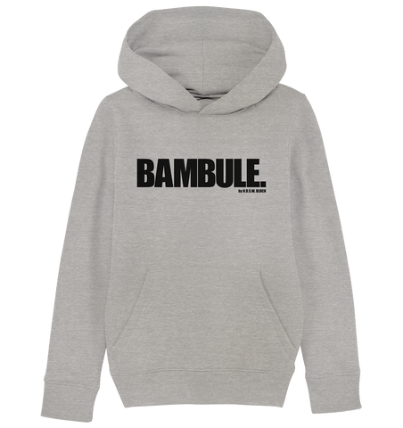 N.O.S.W. BLOCK Fanblock Hoodie "BAMBULE." Organic Kapuzenpullover heather grau