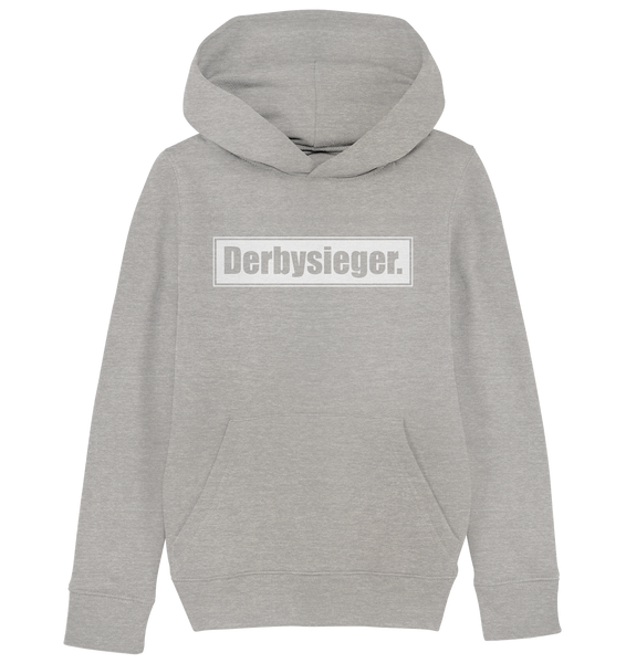 N.O.S.W. BLOCK Hoodie "Derbysieger." Kids UNISEX Organic Kapuzenpullover heather grau