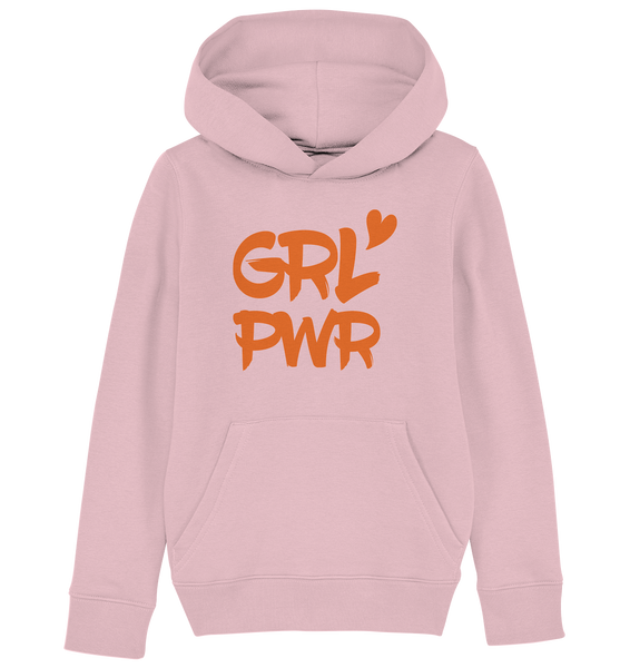 N.O.S.W. BLOCK Kids Hoodie "GRL PWR" Organic Kapuzenpullover cotton pink