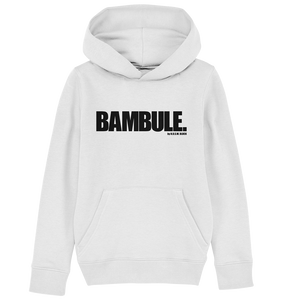 N.O.S.W. BLOCK Fanblock Hoodie "BAMBULE." Organic Kapuzenpullover weiss