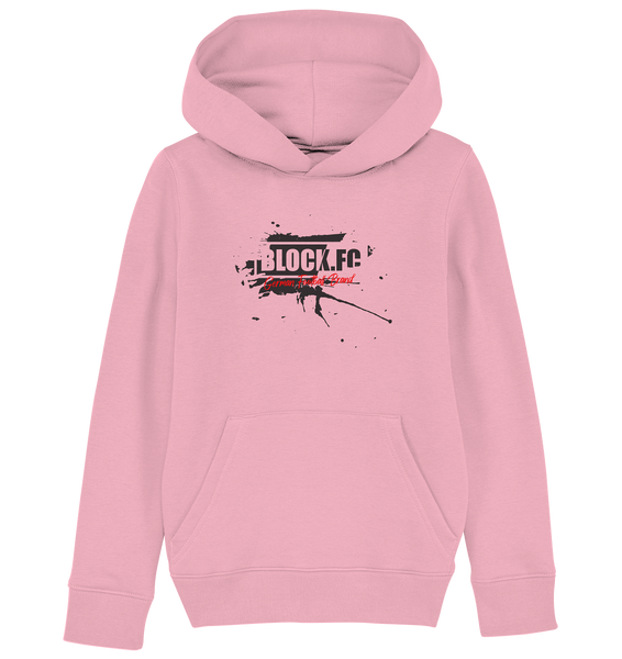 BLOCK.FC Hoodie "GERMAN FOOTBALL BRAND" Kids UNISEX Organic Kapuzenpullover cotton pink