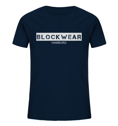 N.O.S.W. BLOCK Shirt "BLOCKWEAR HAMBURG" Kids UNISEX Organic T-Shirt navy