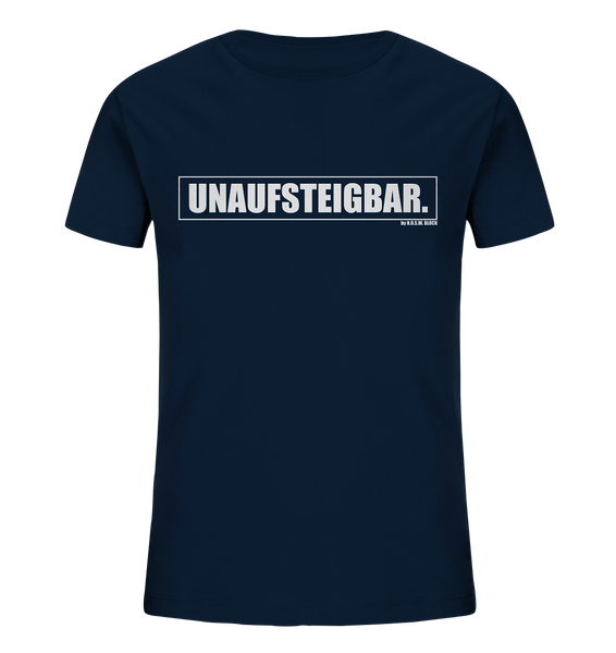 N.O.S.W. BLOCK Fanblock Shirt "UNAUFSTEIGBAR." Kids Organic T-Shirt navy