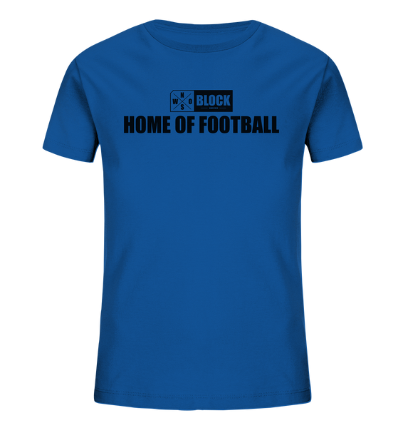 N.O.S.W. BLOCK Shirt "HOME OF FOOTBALL" Kids Organic UNISEX T-Shirt blau